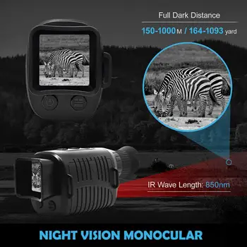 Monokulárne Kamera 1080p Infračervené Noc Plnú funkčnosť Jasné, Na Noc Použitie Monokulárne Fotoaparát Nigit-sa ponecháva Okuliare Jasné Farby