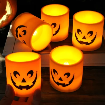 Halloween a Noc Svetla Tekvica Ghost sviečkach Festival Strany Stolné Lampy Trick or Treat Rekvizity Šťastný Halloween Deň Dekoroch