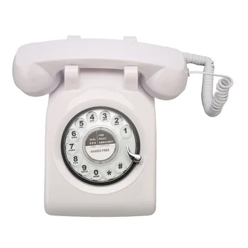 Vintage Pozemné Telefón Starožitné Telefón Jednoduché Použitie, Odolné Rotačné Vytáčanie Klávesnice Mechanické Zvonenie pre Spálne pre Hotel