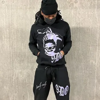 Nové 2023 Zimné Móda Tlačené pulóver s Kapucňou, Streetwear Ženy Y2k Oblečenie Bundy Gotický Punk Oblečenie, Mikiny stierka