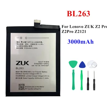 Originálne Batérie BL263 3100mAh Pre Lenovo ZUK Z2 PRO Z2pro Telefón Náhradné Batérie + Bezplatné Nástroje