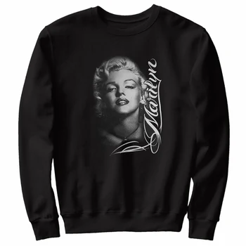 Marilyn Monroe Tetovanie Písanie Portrét Pop Kultúry Sexy Symbol Unisex, Mikiny 100% Bavlna Bežné Pulóver S Kapucňou, Streetwear