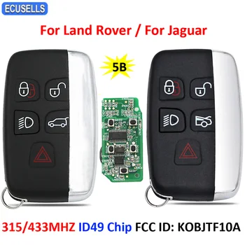 Ecusells Diaľkové Smart Auto Tlačidlo 315Mhz / 433Mhz ID49 Čip FCC ID: KOBJTF10A pre Land Rover Range Rover LR2 LR4 pre Jaguar XJ XF XE