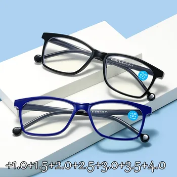 Moderný Štvorcový Rám Okuliare Na Čítanie Muži Ženy Ďaleko Pohľad Diopter Okuliare Klasické Modré Svetlo Blokovanie Presbyopia Okuliare