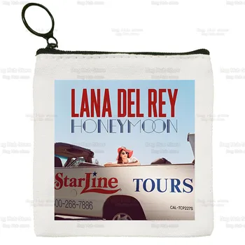 Lana Del Rey Spevák Fanúšikov, Jednoducho pre Život Plátené tašky Čistá Biela Taška, Taška na Zips na Mince Taška Mince Taška Spojka Taška