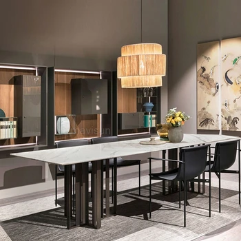 Taliansky Štýl Jedálenský Stôl Kávu Pre Veľký Apartmán Post Moderný Minimalistický Veľké Vlastný Kuchynský Stôl Nastavuje Mesa Bytový Nábytok