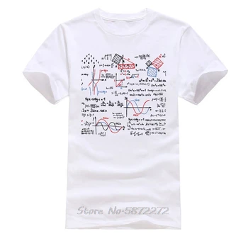 Matematika Matematika Vzorce, Čísla, Grafické Tričko Geometrické Oblasti Theroy Vedy Fyzikálna Chémia Bavlna Muži T-Shirt Tees