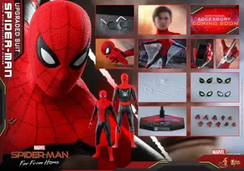Na Sklade HotToys 1/6 HT MMS542 Spider-Man Ďaleko Od Domova Inovované Vyhovovali Red Black Spider-Man Akcie Obrázok Film Model SHF Hračky