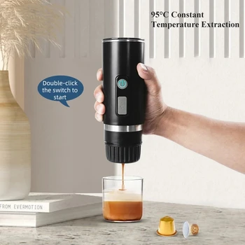 Nové Prenosné Full-Automatické Espresso Kávovar Mini Pre Veľké A Malé Kapsule