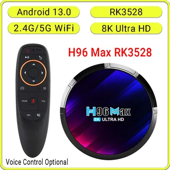 Smart TV Box 2.4 G 5G Dual WiFi BT5.0 Podporu WiFi6 4K 8K 3D H. 265 HD Set Top Box Media PlayerAndroid 13.0 H96 Max RK3528