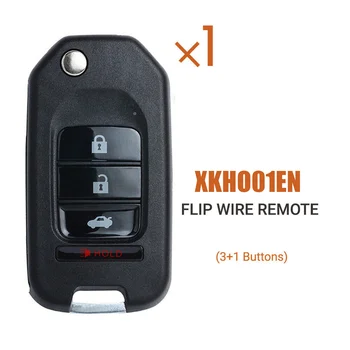 XKHO01EN Univerzálny Drôt Diaľkové príveskom, Flip 3+1 Tlačidlo pre Typ VVDI Kľúčový Nástroj