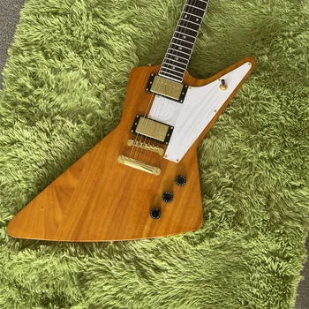 Vysoko kvalitné Verzia Hnedé Tvarované Hus Elektrická Gitara Sunfire Prst Doska