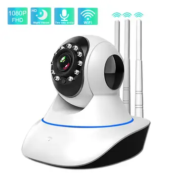 Smart Home Wifi Robot Ip Kamera Infračervené 3 Antény 1080p Hd Wifi Survalance Kamery Surveillance Camera Robot 360º Otáčania