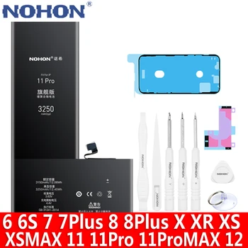 NOHON High Capacity Batérie Pre iPhone 11 Pro 12 X XS MAX XR 8 Plus 7 6 6 11Pro 8Plus 7Plus Lítium-Polymérová Bateria Náhradné