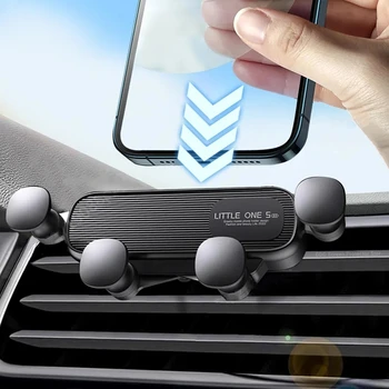 Závažnosť Auto Držiak na Telefón do Auta Vetranie Vzduchu, Ventilačné Klip Pripojiť Mobilný Telefón Držiak na GPS Stojan pre iPhone 15 Xiao Samsung