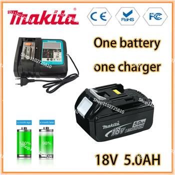 Makita 100% Originálne 18V 5.0 Ah S LED Lítium-iónová Výmena BL1860B BL1860 BL1850 Makita Nabíjateľná náradie Batérie