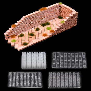 Mini Tehla Silikónové Formy DIY Piesku Tabuľka Budova na Výrobu Cementu Model Tehla Malý Dom Ručné Formy Domáce Dekorácie
