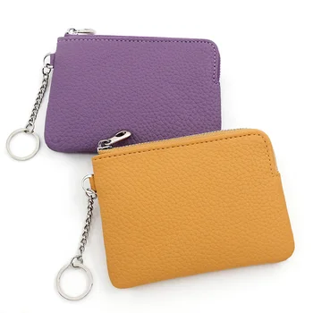 PU Kožené Mince Kabelku Veľkú Kapacitu, Multifunkčný Keychain Zips Peňaženky Bežné Farbou Kreditnej Karty Unisex Taška
