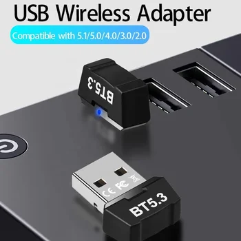 USB Bluetooth 5.3 Adaptér pre PC Speaker Bezdrôtovej Myši, Klávesnice Hudby Audio Prijímač, Vysielač Bluetooth Dongle