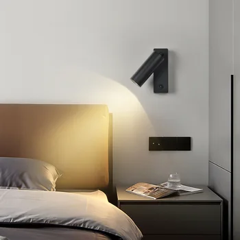 Moderné Štúdie Čítanie LED Nástenné Svietidlá Jednoduché Spálňa Nočné LED Hotel Sconces Ochrana Očí Otočná Minimalistický Domov Nástenné svietidlo