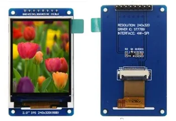 IPS 2.0 palcový 8PIN/22PIN RGB 65K Farieb HD TFT LCD Displej Modul ST7789 Jednotky IC 240*320 SPI Rozhranie