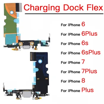 Nabíjací Dok Flex Kábel Pre iPhone 6 6P 6SP 7 8 Plus Nabíjačka, USB Port, Mikrofón Opravu, Náhradné Diely