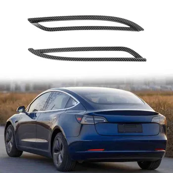 Pre Tesla Model Y 2021 2022 Uhlíkových Vlákien Zadné Hmlové Svetlo Lampy Kryt Trim