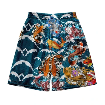 Havajská Beach Šortky pánske a dámske oblečenie 3D digitálna tlač bežné šortky Módny trend pár Nohavice