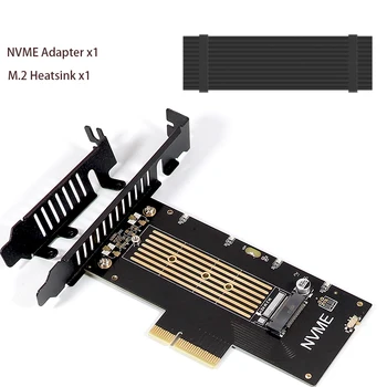 M. 2 NVMe SSD NGFF Do PCIE X4 Adaptér M Key Card Podpora PCI-e slot karty PCI Express 3.0 2230-2280 Veľkosť M2 Adaptér s Hliníkový Chladič