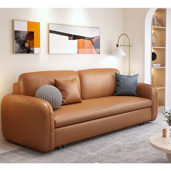 Moderný minimalistický technológie handričkou rozkladacia pohovka sa dá sklopiť a uložené na sedenie a spanie. Malý apartmán obývacia izba