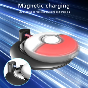 Magnetické Nabíjací Adaptér RGB Farebné Svetlo s Silikónové Ochranné puzdro Indikátor Nabíjania Vodotesný pre Pokemon ÍSŤ Plus +