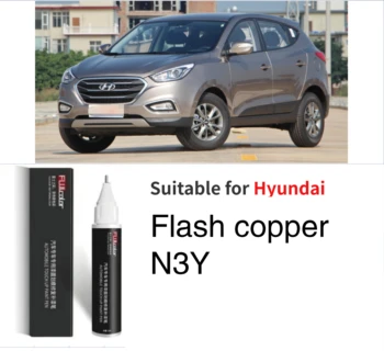 Vhodné pre Hyundai Farba opravu poškriabaniu Flash medi N3Y Elegantné medi P7N farba Olivovo Hnedé NN9