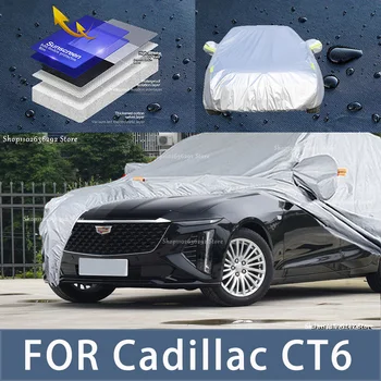 Pre Cadillac CT6 Vonkajšie Ochrany Full Auto Pokrýva Snehová pokrývka Slnečník Vodotesný, Prachotesný Exteriéru Auto príslušenstvo