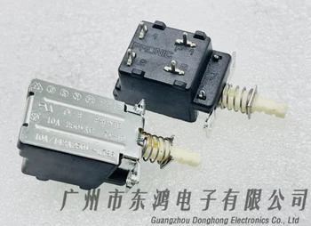1PCS PRONIC Čína Taiwan 10A250VAC 4 Pointy pin self-locking tlakovým spínačom TV vypínač Top box