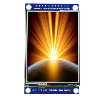 Doprava Zadarmo! 2,4-palcový 4-wire SPI sériové TFT LCD modul ILI9341 disky dotykový LCD displej 240*320 elektronika Značky