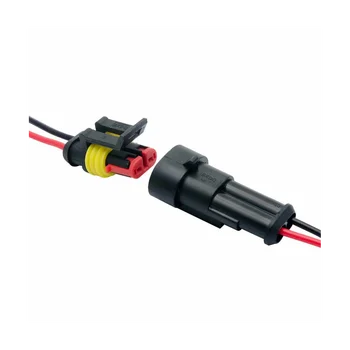 5 Pár 2 Pin Spôsobom Nepremokavé Elektrického Drôtu Konektor Plug Nastaviť Auto Konektory s Káblom pre Motocykel, Skúter Marine