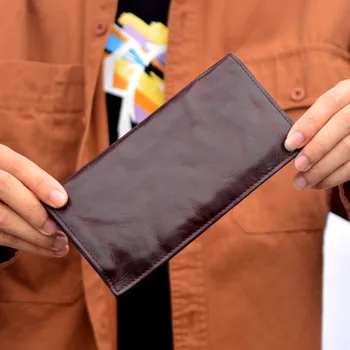 AETOO Skladaný ručne vyrábané kožené pánske peňaženky 2023 nové dlho multi-card vodičský preukaz holding taška karty peňaženky