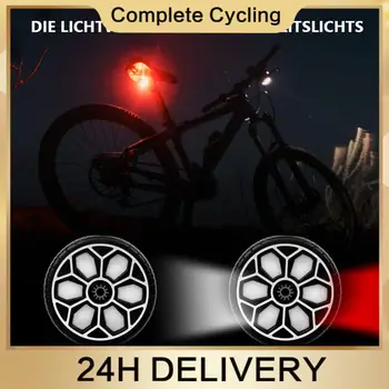 Bicykel Zadné Svetlo Vhodné Abs Výstražné Svetlo Horský Bicykel, Jazda Na Bicykli Svetlo Materskej Svetlo 6 Režimov 300-500 Lúmenov Na Koni Zadné Svetlo