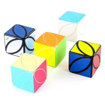 Kreatívne Hračky Štvorcové Nálepky Magic Cube Javorový List Tvar Rýchlosť Cube Puzzle Skewb Sústruženie Vzdelávania Deti Hračky