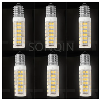 6PCS Najjasnejšie E14 LED Lampa AC220V 7W 9W 15W 21W SMD2835 LED Žiarovka Teplá/studená Biela Pozornosti nahradiť Halogénové svetlo