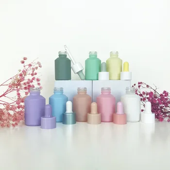 YUXI multi-farebné šikmé rameno sklenené fľaše vákuové foundation lotion kvapkadlom do fliaš Kvapkadla