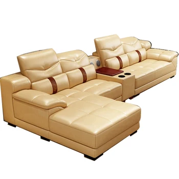 Moderné módne sivými 7 miestna pohovka nastaviť vzory obývacia izba nábytok L tvarované výkres rohový gauč zmes sedacie súpravy