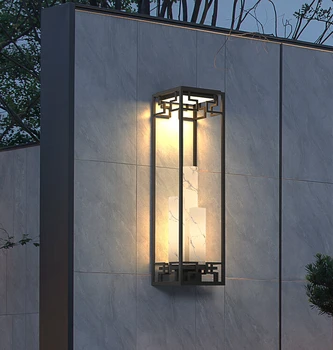 Nový Čínsky štýl villa dvere nástenné svietidlo výzdoba chodby stĺpec nástenné svietidlo vonkajšie krajiny lampa