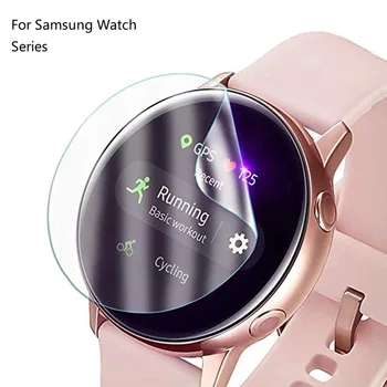 Úplné Pokrytie Hydrogel Film Screen Protector Samsung Galaxy Watch 5 44 mm 40 mm Nie Skla TPU Mäkké Fólie Fólie Pre Sledovať 3 45 41mm