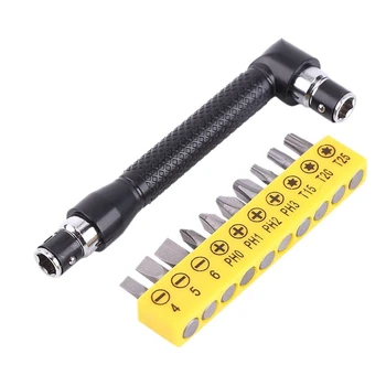Hex Zásuvky Kľúča 1/4 cm L Tvarované Zásuvky Kľúča Súbor S 10Pcs Rôznych Šikmého Skrutkovač Bitov Strane Tool Kit