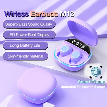 TWS M13 Bezdrôtové Slúchadlá Bluetooth 5.2 Slúchadlo V Uchu HiFi Stereo Slúchadlá S Mikrofónom Nepremokavé zátkové chrániče sluchu Bass Music Headset