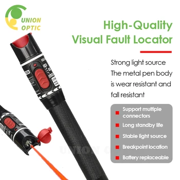 Vizuálne Poruchy Locator Optického Vlákna Červené Svetlo Pero Optický Kábel Tester 5MW~50MW (Voliteľné) Rozsah VFL