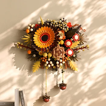 Nové Nordic Umenie Stenu Kvet Večný Kytice Botanické Zbierky Sušené Kvety BuildingBlock Dekor Puzzle, Hračky Pre Deti, Dospelých Darček