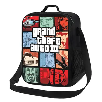 Grand Theft Auto Izolované Obed Taška pre Ženy GTA Dobrodružné Hry Tepelnej Chladnejšie Obed Tote Office Piknik Cestovanie
