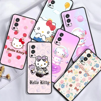 Anime Hello Kitty Cat Girl Pre OnePlus 11 10 TON 9R 10R 8T 7T Nord N300 N100 N200 2T CE2 Lite N20 N10 Pro Black Soft Telefón Prípade